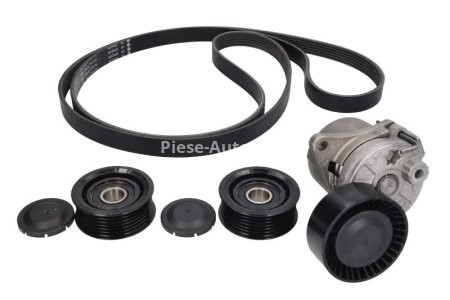 Set curea transmisie INA - cu role , întinzător - pentru: MERCEDES C (CL203), C T-MODEL (S203), C T-MODEL (S204), C (W203), C (W204), CLC (CL203), CLK (C209), E T-MODEL (S211), E (W211), S (W220) 2.0D-3.2D 08.99-