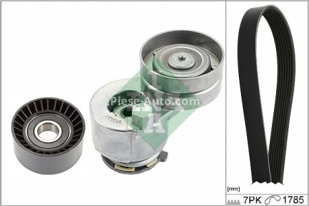 Set curea transmisie INA - cu role , întinzător - pentru: RENAULT ESPACE IV 1.9D/2.0 11.02-