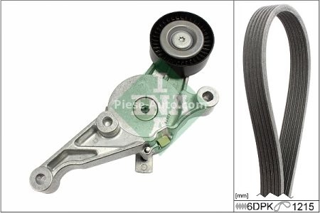 Set curea transmisie INA - cu role , întinzător - pentru: SEAT ALHAMBRA; VW CADDY III, CADDY III/MINIVAN 1.9D/2.0D 06.00-08.10
