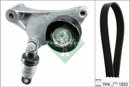 Set curea transmisie INA - cu role , întinzător - pentru: TOYOTA AVENSIS, CAMRY, RAV 4 II 2.0/2.4 05.00-11.08
