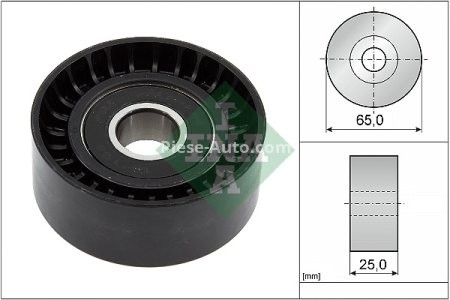 Rolă ghidare curea accesorii INA pentru : ALFA ROMEO GIULIA, STELVIO; CHRYSLER 200, VOYAGER V; DODGE CHALLENGER, CHARGER, JOURNEY; FIAT FREEMONT; JEEP GRAND CHEROKEE IV, WRANGLER III 2.0/3.6/3.6ALK 09.10-