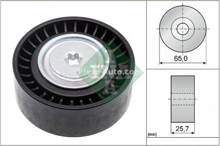 Rolă ghidare curea accesorii INA pentru : CITROEN NEMO, NEMO/MINIVAN; FIAT DOBLO, DOBLO CARGO, FIORINO, FIORINO/MINIVAN, QUBO, STRADA; OPEL COMBO TOUR, COMBO/MINIVAN; PEUGEOT BIPPER 1.3D/1.4/1.6D 11.07-