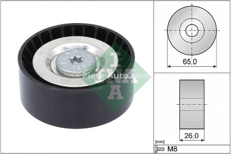 Rolă ghidare curea accesorii INA pentru : MERCEDES C (C204), C T-MODEL (S204), C (W204), CLS (C218), CLS SHOOTING BRAKE (X218), E (A207), E (C207), E T-MODEL (S212), E (W212), GLE (W166) 2.1D/2.2D 08.08- 1