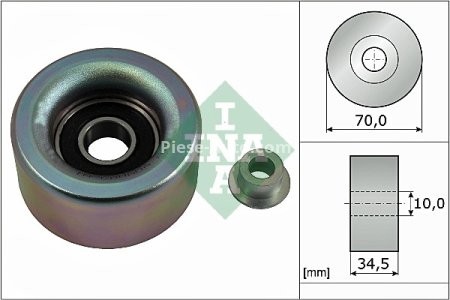 Rolă ghidare curea accesorii INA pentru : TOYOTA Land Cruiser, 2.5/3.0/3.5/4.0, 01.03-, RAV 4 III 3.5 8/07-9/09