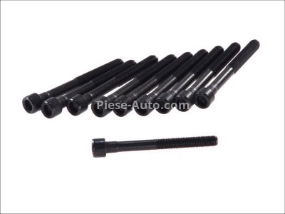 Set șuruburi / prezoane chiulasă - ELRING - pentru:  DAIHATSU BEGO, COPEN, EXTOL, LUXIO, MATERIA, RUSH, SIRION, STORIA, TERIOS; SUBARU JUSTY IV; TOYOTA AVANZA, PASSO, RUSH, YARIS, TOWN ACE 1.0/1.3/1.5 04.99-