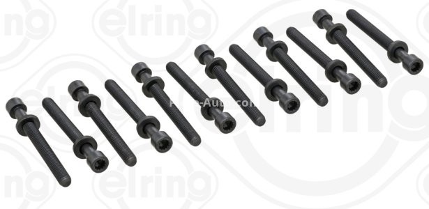 Set șuruburi / prezoane chiulasă - ELRING - pentru:  AUDI A3, A4, A6; FORD GALAXY; SEAT ALHAMBRA, CORDOBA, IBIZA II, TOLEDO I; VOLVO S70, S80; VW CADDY II, CORRADO, GOLF III, IV, PASSAT, POLO 1.3D-2.9 02.77-08.07