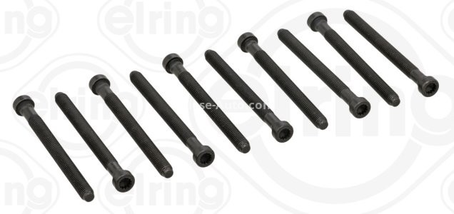 Set șuruburi / prezoane chiulasă - ELRING - pentru:  AUDI A1, A3, A4, A5, A6, Q3, Q5, TT; SEAT ALTEA, EXEO, IBIZA V, LEON; SKODA FABIA, OCTAVIA, SUPERB, YETI; VW BEETLE, GOLF VI, SHARAN, TRANSPORTER 1.6TDI/2.0TDI 05.03-