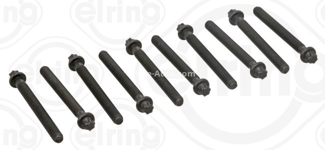 Set șuruburi / prezoane chiulasă - ELRING - pentru:  BMW 3 (E36), 5 (E34, E39), 7 (E38), Z3 (E36) 2.0/2.5/2.8 09.89-11.01