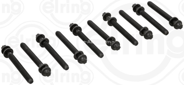 Set șuruburi / prezoane chiulasă - ELRING - pentru:  CITROEN EVASION, XANTIA, XM, XSARA, ZX; FIAT ULYSSE; LANCIA ZETA; PEUGEOT 306, 405 II, 406, 605, 806 2.0 07.92-12.04