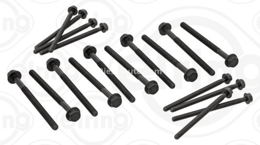 Set șuruburi / prezoane chiulasă - ELRING - pentru:  CITROEN JUMPER; FIAT DUCATO; FORD RANGER, TRANSIT; PEUGEOT BOXER 2.2D 04.06-