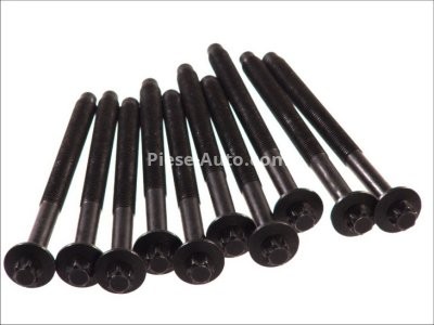 Set șuruburi / prezoane chiulasă - ELRING - pentru:  CITROEN BERLINGO, C3, C4; FORD FOCUS II, III, IV; MAZDA 3, 5; MINI (R56); PEUGEOT 206, 208; SUZUKI SX4; TOYOTA AYGO 1.4D/1.6D 09.01-