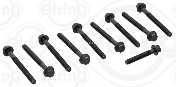 Set șuruburi / prezoane chiulasă - ELRING - pentru:  FIAT CINQUECENTO, FIORINO, PANDA, SEICENTO, UNO; SEAT FURA, IBIZA I, MARBELLA, TERRA 0.8/0.9 04.72-01.10