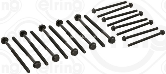 Set șuruburi / prezoane chiulasă - ELRING - pentru:  FORD MONDEO III, TRANSIT; JAGUAR X-TYPE; LAND ROVER DEFENDER 2.0D/2.2D/2.4D 01.00-