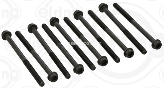 Set șuruburi / prezoane chiulasă - ELRING -  pentru: JAGUAR F-PACE, F-TYPE, XE, XF I, XF SPORTBRAKE, XJ, XK II; LAND ROVER DEFENDER, DISCOVERY IV, RANGE ROVER III, RANGE ROVER IV, RANGE ROVER SPORT I 5.0/5.0H 01.09- 2