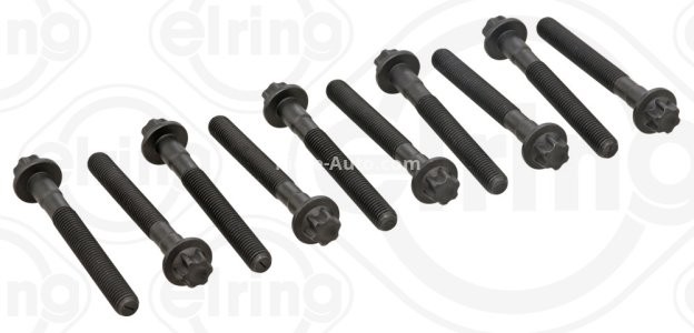 Set șuruburi / prezoane chiulasă - ELRING - pentru:  MERCEDES C (W202, W203), CLC (CL 203), CLK (C209), E (W210, W211), VIANO (W639), SPRINTER 2.1/2.2 09.97-