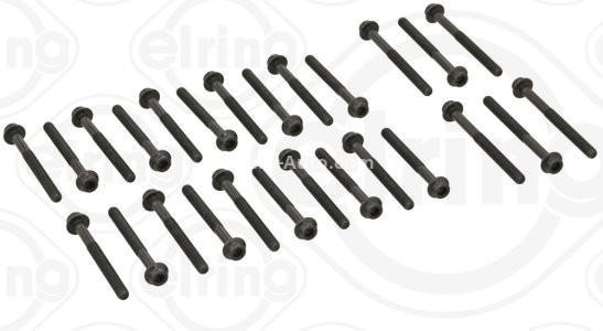 Set șuruburi / prezoane chiulasă - ELRING - pentru:  MERCEDES E (W124, W210), G (W463), S (W140) 3.0D 06.93- 3