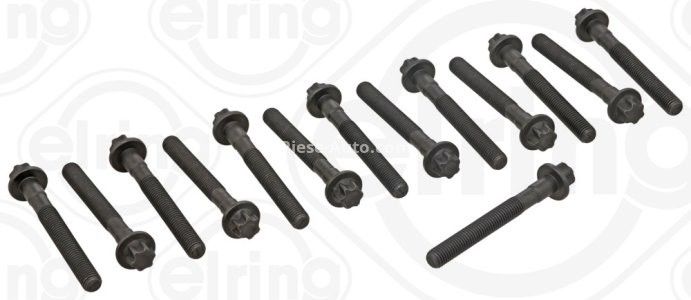 Set șuruburi / prezoane chiulasă - ELRING - pentru:  MERCEDES E (W210, W211), S (W220) 3.2 07.99-07.09