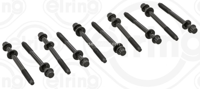Set șuruburi / prezoane chiulasă - ELRING - pentru:  MITSUBISHI COLT V, VI, LANCER V, VI, MIRAGE, SPACE STAR; PROTON AEROBACK, JUMBUCK, PERSONA, SALOON, SATRIA, WIRA 1.3/1.5/1.6 01.91- 2