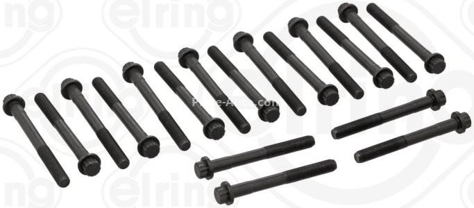 Set șuruburi / prezoane chiulasă - ELRING - pentru:  TOYOTA HILUX I, II, KIJANG, LAND CRUISER, MARK II, 4 RUNNER, HIACE III, IV; VW TARO 2.0-3.0 01.79-07.07 3