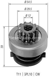 Bendix electromotor  pentru: CITROEN BX, C25, JUMPER I, VISA, XANTIA, XSARA, ZX; LANCIA PHEDRA; PEUGEOT 205 I, 205 II, 205/HATCHBACK, 305 II, 306, 309 I 1.7D-2.5D 10.82-11.10