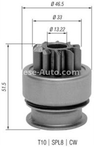 Bendix electromotor  pentru: CITROEN XM; HYUNDAI H-1 / STAREX, PORTER; KIA K2500, PREGIO; MITSUBISHI GALANT VIII, L 300 III, L200, L400, PAJERO CLASSIC 2.0D/2.5D 12.90-