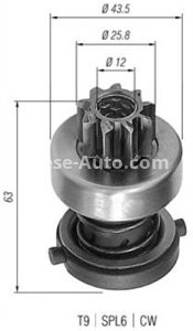 Bendix electromotor  pentru: FIAT SIENA 1.3 09.98-12.02 2