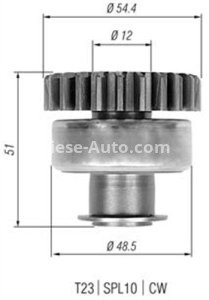 Bendix electromotor  pentru: FORD ESCORT VI, FIESTA IV, FIESTA/MINIVAN; LADA 110, 111, 112, NOVA, SAMARA; MAZDA 121 III 1.1-1.5 06.87-04.12