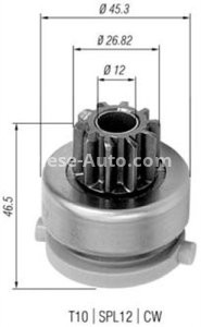 Bendix electromotor  pentru: FORD COUGAR, ESCORT CLASSIC, ESCORT VI, ESCORT VI/KOMBI, FIESTA IV, FIESTA/HATCHBACK, FIESTA/MINIVAN, FOCUS I, MAVERICK, MONDEO I 1.6-2.5 02.93-