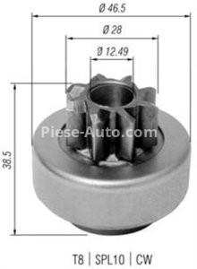 Bendix electromotor  pentru: JAGUAR S-TYPE II; NISSAN PRIMERA 1.6/2.5 06.90-10.07