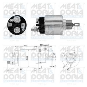 Bobină / solenoid electromotor pentru: AUDI 100 C3, 100 C4, 80 B3 1.4-2.0 08.83-07.94