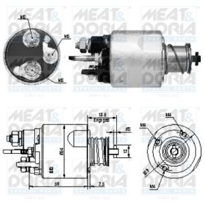 Bobină / solenoid electromotor (12V) pentru: DACIA LOGAN, LOGAN EXPRESS, LOGAN MCV; RENAULT CLIO II, CLIO III, GRAND SCENIC II, KANGOO, KANGOO EXPRESS, KANGOO II, LAGUNA III, LOGAN I 1.5D 12.02-