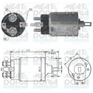 Bobină / solenoid electromotor pentru: FORD MAVERICK; NISSAN PICK UP, TERRANO I, TERRANO II, URVAN 2.3D/2.5D/2.7D 03.86-09.07
