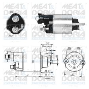Bobină / solenoid electromotor (12V) pentru: HONDA CIVIC VII 1.6 02.01-12.05