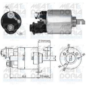 Bobină / solenoid electromotor (12V) pentru: HONDA HR-V 1.6 03.99-