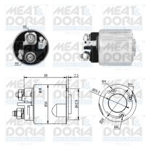 Bobină / solenoid electromotor pentru: HYUNDAI H-1, H-1 / STAREX, PORTER; KIA K2500, PREGIO; MITSUBISHI L200, PAJERO CLASSIC, PAJERO II, PAJERO PININ I, PAJERO SPORT I 2.0/2.5D 12.90-