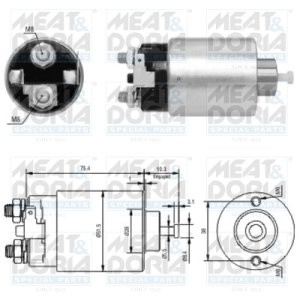 Bobină / solenoid electromotor pentru: HYUNDAI GALLOPER I, SONATA II, SONATA III, TERRACAN; KIA SORENTO I; MAZDA 3, RX-7 II; MITSUBISHI 3000 GT, CARISMA, COLT II, GALANT VII 1.3-3.8 02.84-