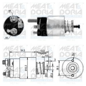 Bobină / solenoid electromotor (12V) pentru: HYUNDAI ATOS, GETZ, I10 I; KIA PICANTO I 1.0/1.1 02.98-12.13