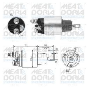 Bobină / solenoid electromotor pentru: IVECO DAILY III, DAILY IV, MASSIF; RVI MASCOTT 2.3D-3.0D 01.99-08.11