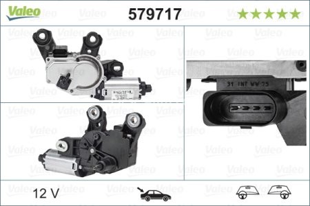 Motor ștergator spate pentru: AUDI A1, A6 ALLROAD C7, A6 C6, A6 C7, Q3 03.06-10.18 3