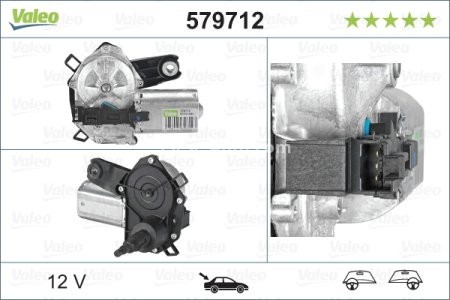 Motor ștergator spate pentru: CITROEN C1; PEUGEOT 107; TOYOTA AYGO 06.05-09.14