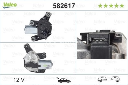 Motor ștergator spate pentru:  FIAT GRANDE PUNTO, PUNTO, PUNTO EVO, PUNTO EVO/HATCHBACK, PUNTO/HATCHBACK 06.05- 3