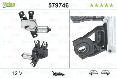 Motor ștergator spate pentru: VW GOLF PLUS V, GOLF V, PASSAT B6, TIGUAN 10.03- 3
