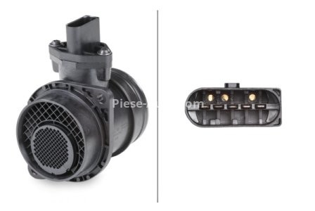 Debitmetru aer HELLA (5 pini, modul) pentru: AUDI A3, A4 B5, A4 B6, A4 B7, A6 C5, TT; SEAT ALHAMBRA, ALTEA, ALTEA XL, CORDOBA, IBIZA III, IBIZA IV, IBIZA IV SC, LEON, TOLEDO II, TOLEDO III 1.4D-2.5D 11.94-