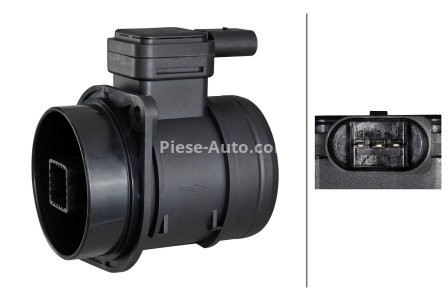 Debitmetru aer HELLA (3 pini, modul) pentru: AUDI A1, A3; SEAT ALTEA, ALTEA XL, IBIZA IV, IBIZA IV SC, IBIZA IV ST, IBIZA IV/HATCHBACK, LEON, TOLEDO IV; SKODA FABIA II, OCTAVIA II, RAPID 1.4-2.0D 05.03-