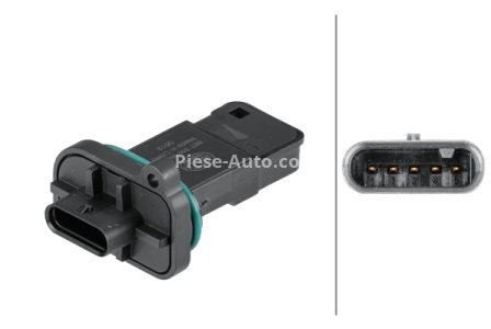 Debitmetru aer HELLA (5 pini, cartuș) pentru: BMW 1 (F20), 1 (F21), 2 (F22, F87), 3 (F30, F80), 3 (F31), 3 GRAN TURISMO (F34), 4 (F32, F82), 4 (F33, F83), 4 GRAN COUPE (F36), 5 (F10) 1.6D/2.0D 05.09-