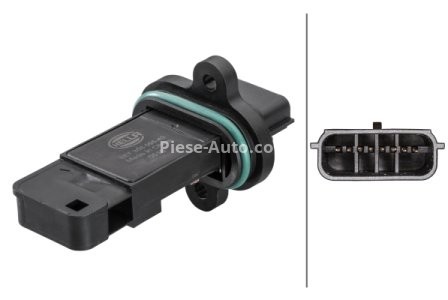 Debitmetru aer HELLA (8 pini, cartuș) pentru: CHEVROLET AVEO, CRUZE, ORLANDO, TRAX; OPEL ADAM, ASTRA J, ASTRA J GTC, ASTRA K, CASCADA, CORSA D, CORSA E, CORSA E/HATCHBACK, MERIVA B 1.2-2.0D 12.09-