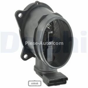 Debitmetru aer DELPHI (4 pini, modul) pentru: VOLVO C30, C70 II, S40 II, S80 II, V40, V50, V70 III; CITROEN BERLINGO, BERLINGO MULTISPACE, BERLINGO/MINIVAN, C2, C3 I, C3 II 1.6/1.6D/2.0D 10.03-