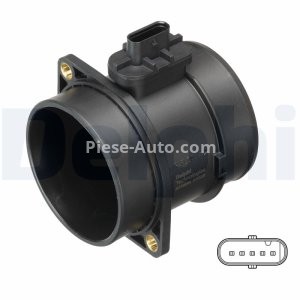Debitmetru aer DELPHI (5 pini, modul) pentru: HYUNDAI GRAND SANTA FÉ, IX35, IX55, SANTA FÉ II, SANTA FÉ III; KIA BORREGO, CARNIVAL III, SORENTO II, SORENTO II/SUV, SPORTAGE III 2.0D/2.2D/3.0D 11.07- 3