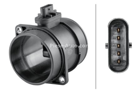 Debitmetru aer HELLA (5 pini, modul) pentru: HYUNDAI GRAND SANTA FÉ, IX35, IX55, SANTA FÉ II, SANTA FÉ III; KIA BORREGO, CARNIVAL III, SORENTO II, SORENTO II/SUV, SPORTAGE III 2.0D/2.2D/3.0D 11.07-
