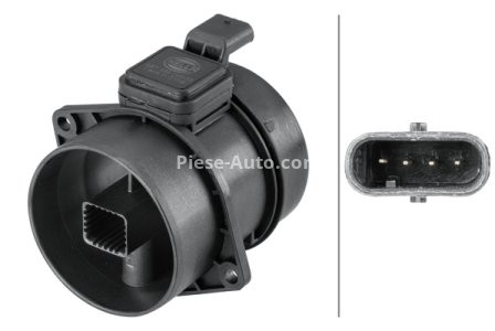 Debitmetru aer HELLA (4 pini, modul) pentru: MERCEDES C T-MODEL (S204), C (W204), E T-MODEL (S212), E (W212), GLK (X204), SPRINTER 3,5-T (B906), SPRINTER 3-T (B906), SPRINTER 4,6-T (B906) 1.8-3.7 09.03-